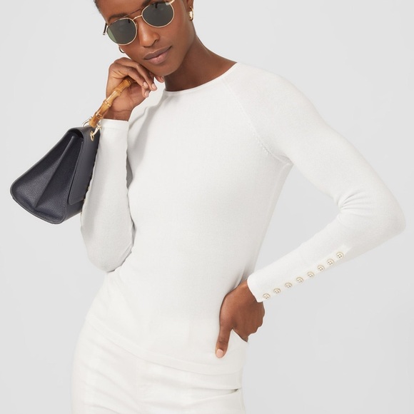 J. McLaughlin Jamey sweater, white, small, NWOT - Picture 3 of 8